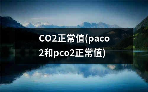 CO2正常值(paco2和pco2正常值)