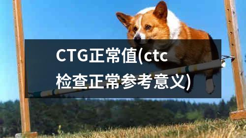 CTG正常值(ctc检查正常参考意义)